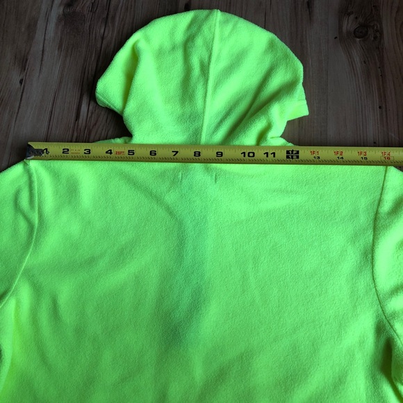 OLD NAVY Pullover Fleece Hoodie Shirt 1/2 Zip Pockets Medium Yellow Boy’s UNISEX - Picture 7 of 11